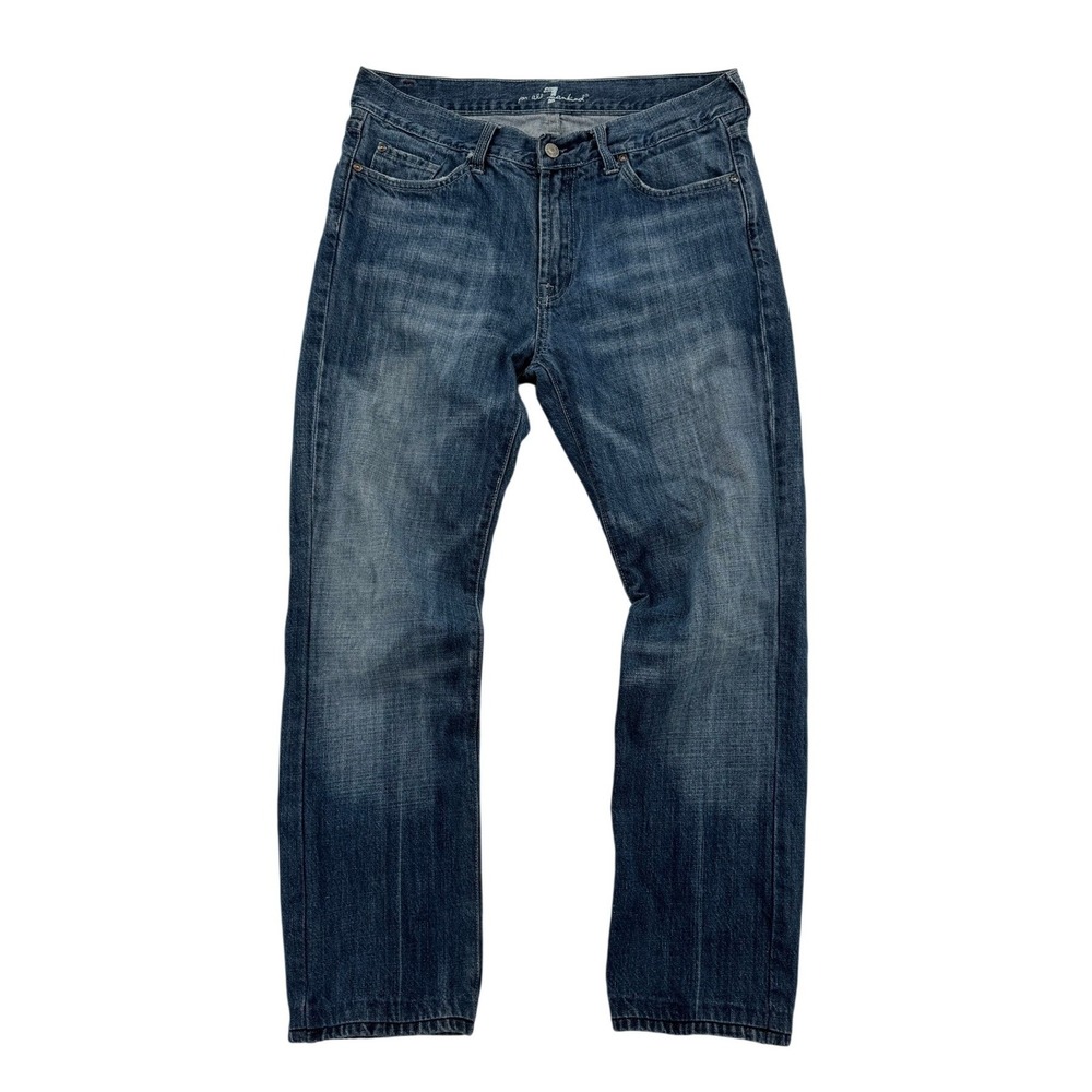 7 For All Mankind Jeans Mens 32 Blue Excellent A Pocket Straight Leg USA Made